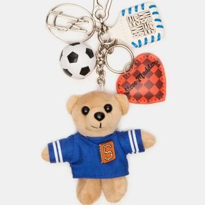 Like NewSteve Madden GOAL BAG CHARM MULTI BLUE W/ Stuffed Teddy Bear